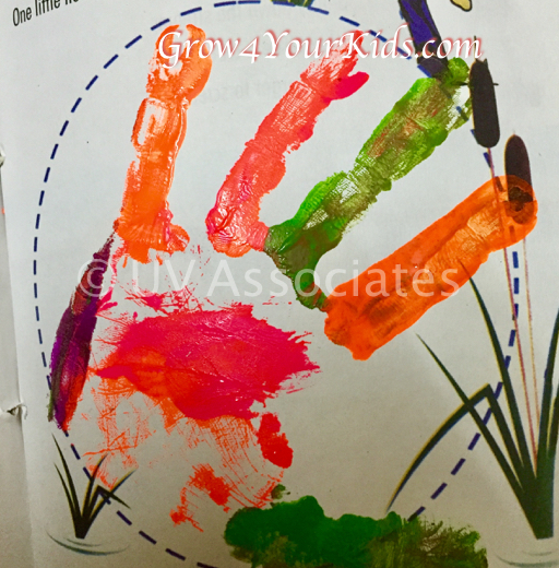 Don't forget to Preserve Handprints after Finger Painting Imprint of A Little Hand