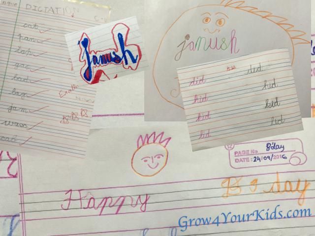 Beautiful Scribbling by a 4-year-old 4-year-old's handwriting