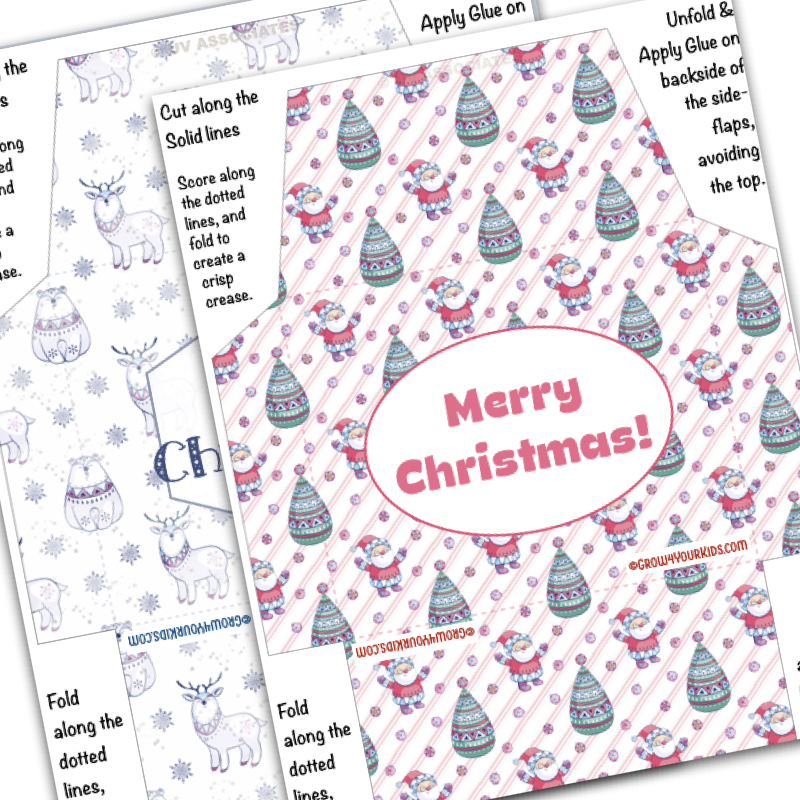 Have fun with this cute little craft Project with kids. Envelope Templates for Christmas Craft!